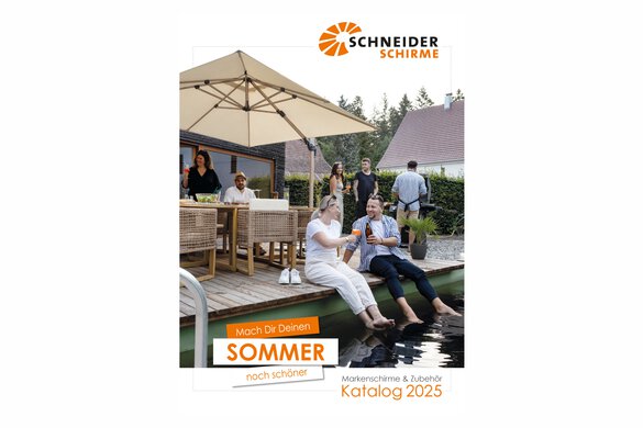 Cover Schneider Schirme Katalog 2025 - Markenschirme und Zubehör.