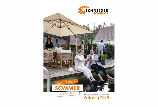 Cover Schneider Schirme Katalog 2025 - Markenschirme und Zubehör.