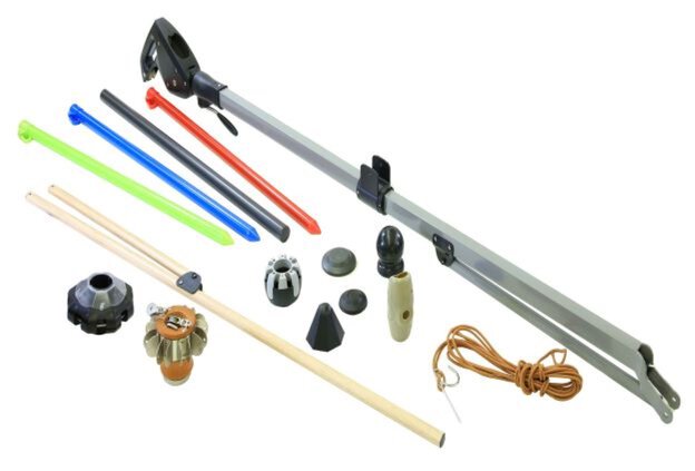 Various Schneider spare parts for parasols and sun sails – for easy repair and extended product lifespan, displayed on a white background.
