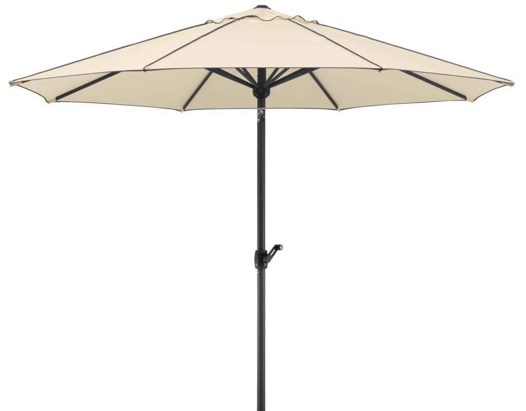 Schneider parasol Adria in ecru, 300 cm diameter, on a white background.