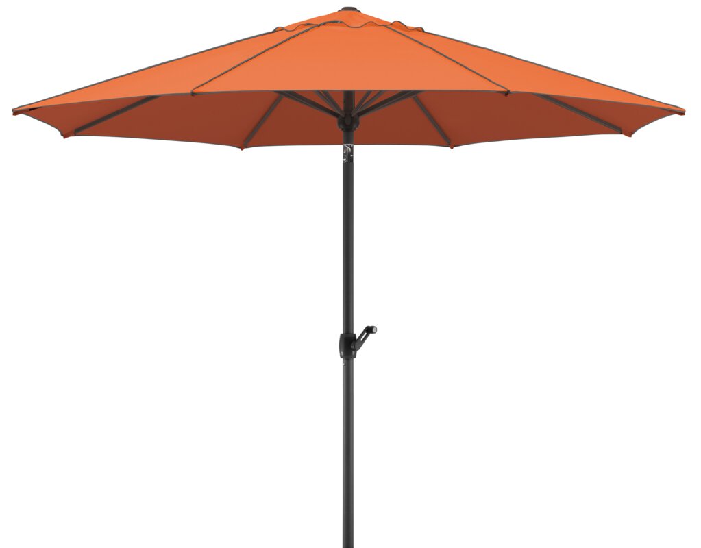 Schneider parasol Adria in terracotta, 300 cm diameter, on a white background.