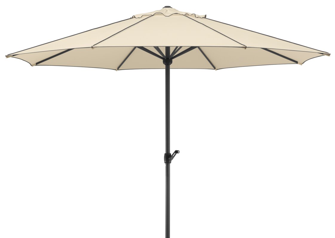 Schneider parasol Adria in ecru, 350 cm diameter, on a white background.