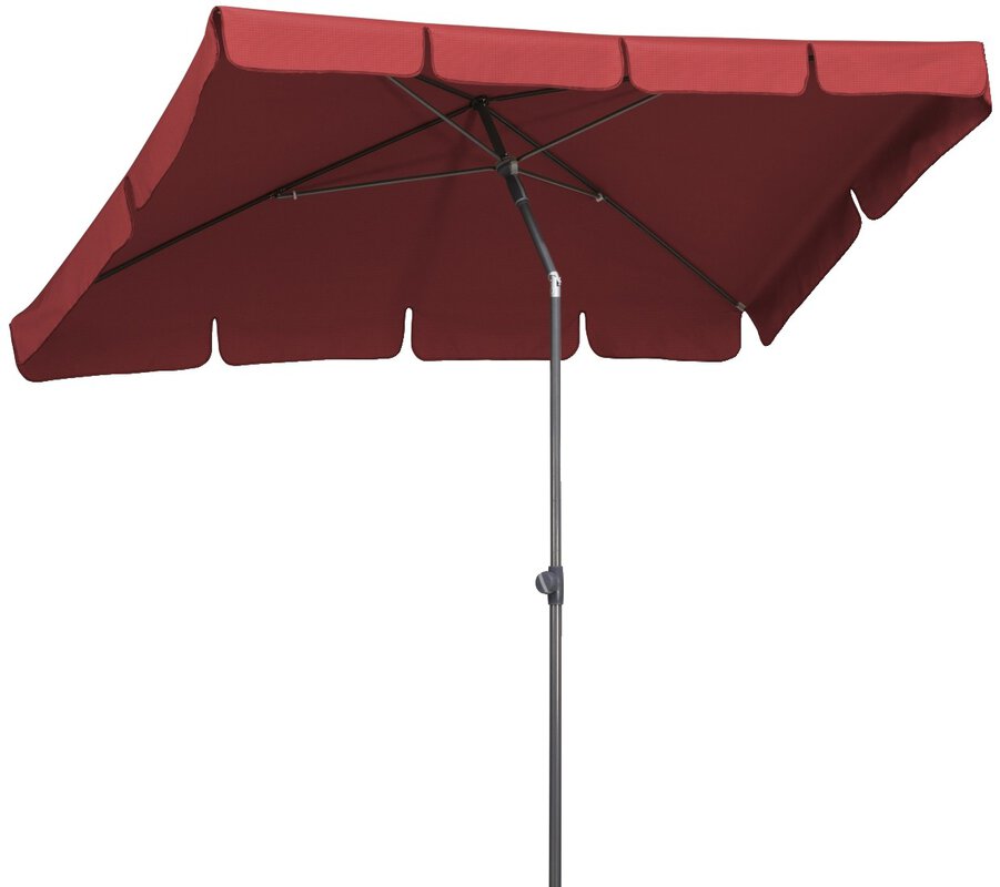 Schneider parasol Aquila in dark red, 225x120 cm, on a white background.