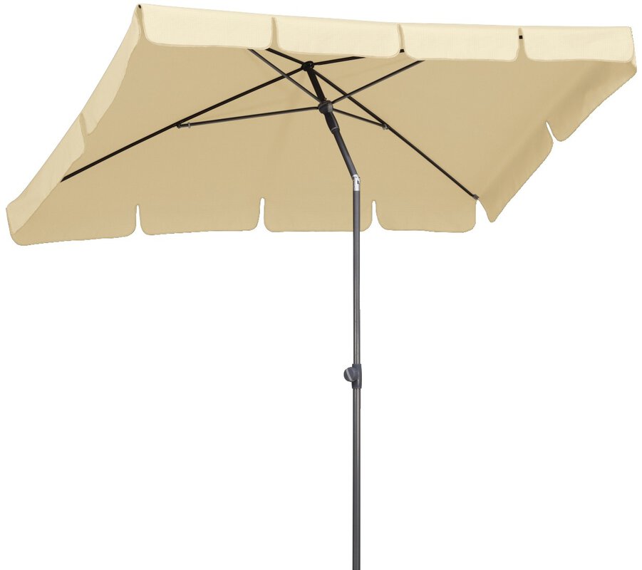 Schneider parasol Aquila in ecru, 225x120 cm, on a white background.