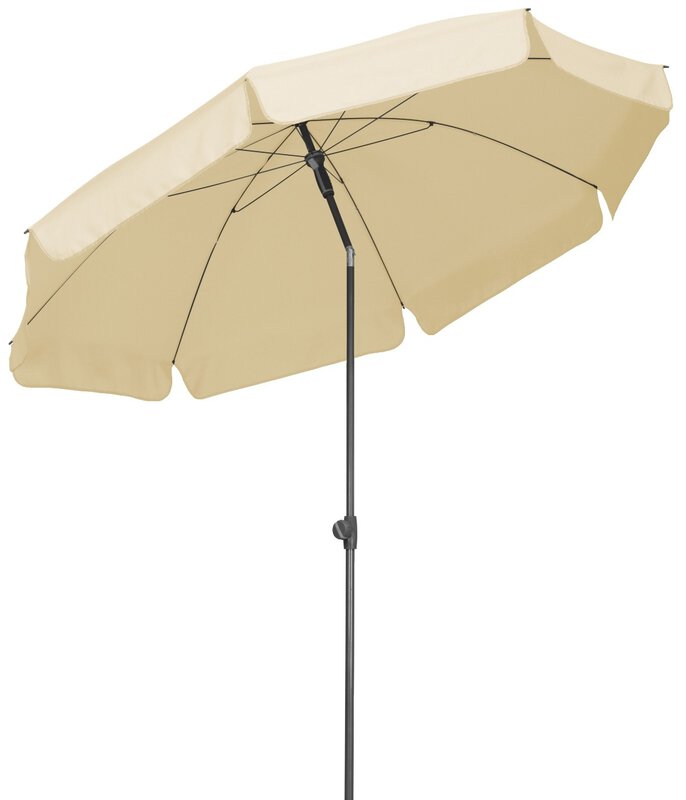 Schneider parasol Aquila in ecru, 200 cm diameter, on a white background.