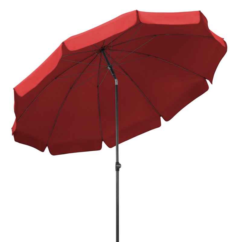 Schneider parasol Aquila in dark red, 250 cm diameter, on a white background.