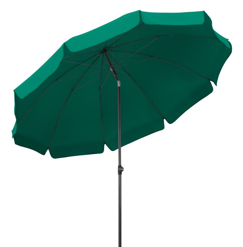 Schneider parasol Aquila in green, 250 cm diameter, on a white background.