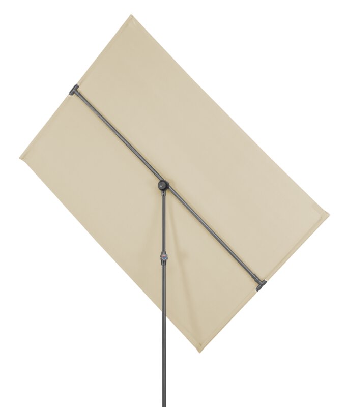 Schneider Sonnenschirm Avellino 180x130 cm in Natur, geschwenkt, auf weißem Hintergrund.