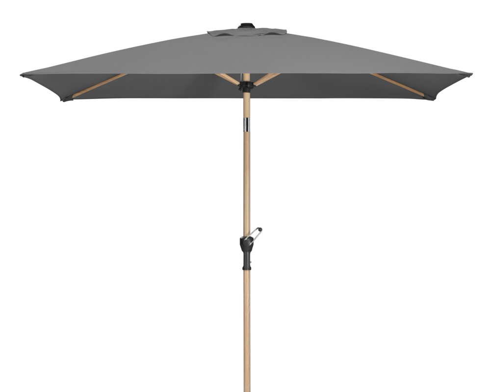 Schneider parasol Cordoba in anthracite, 230x150 cm, on a white background.