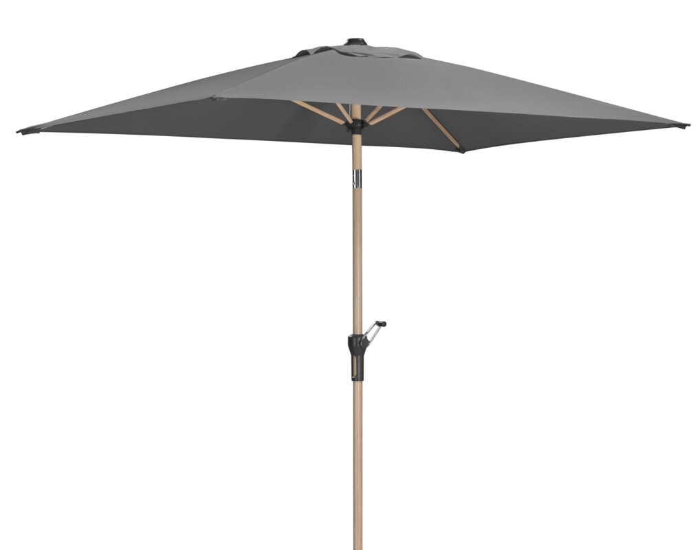 Schneider parasol Cordoba in anthracite, 230x150 cm, on a white background.