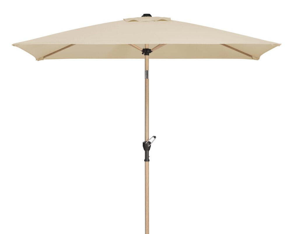 Schneider parasol Cordoba in ecru, 230x150 cm, on a white background.
