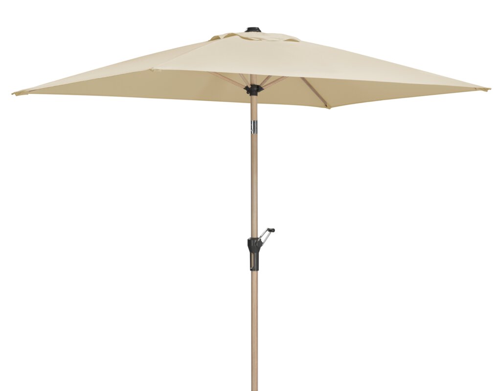 Schneider parasol Cordoba in ecru, 230x150 cm, on a white background.