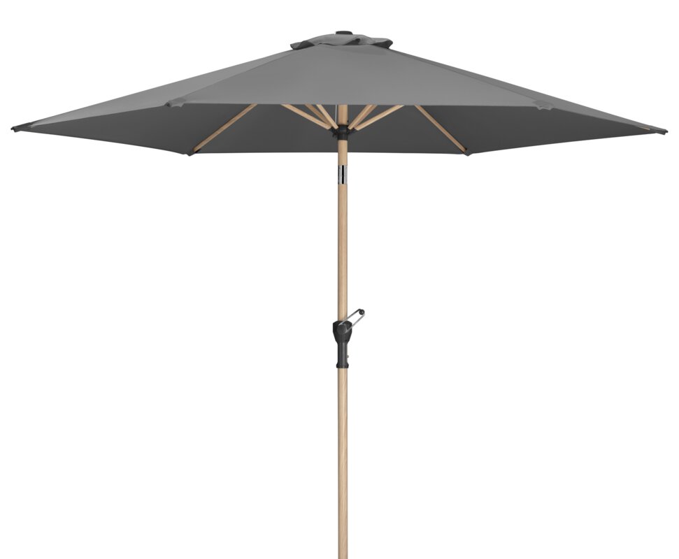 Schneider parasol Cordoba in anthracite, 270 cm diameter, on a white background.