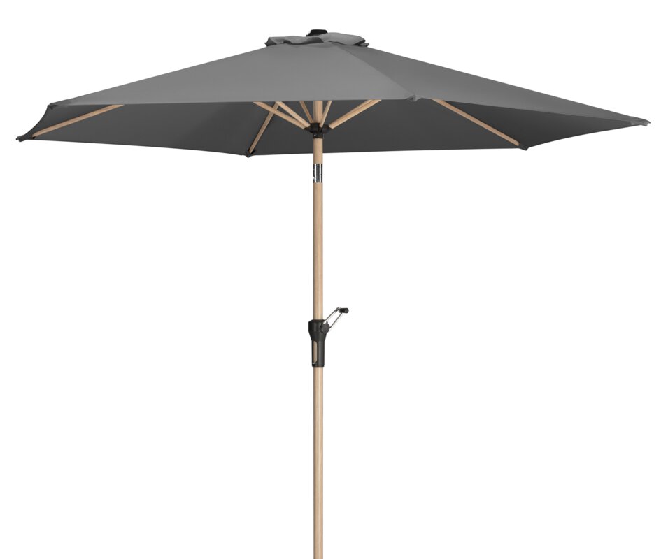 Schneider parasol Cordoba in anthracite, 270 cm diameter, on a white background.