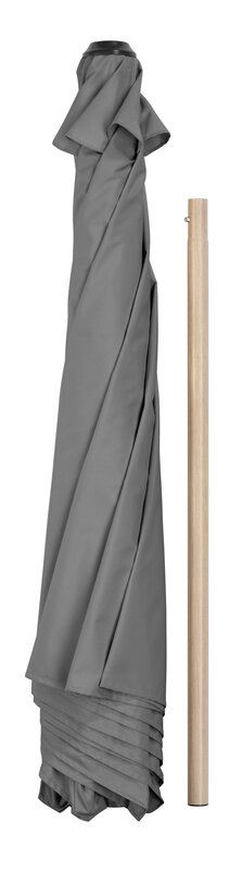 Schneider parasol Cordoba in anthracite, 270 cm diameter, individual parts, on a white background.