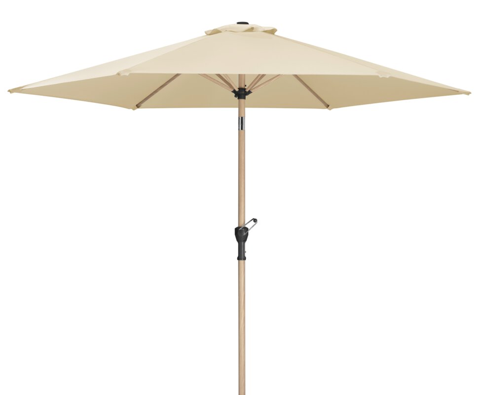 Schneider parasol Cordoba in ecru, 270 cm diameter, on a white background.