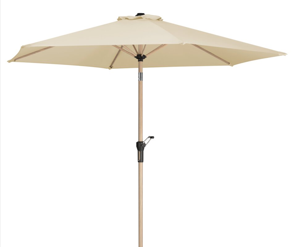 Schneider parasol Cordoba in ecru, 270 cm diameter, on a white background.