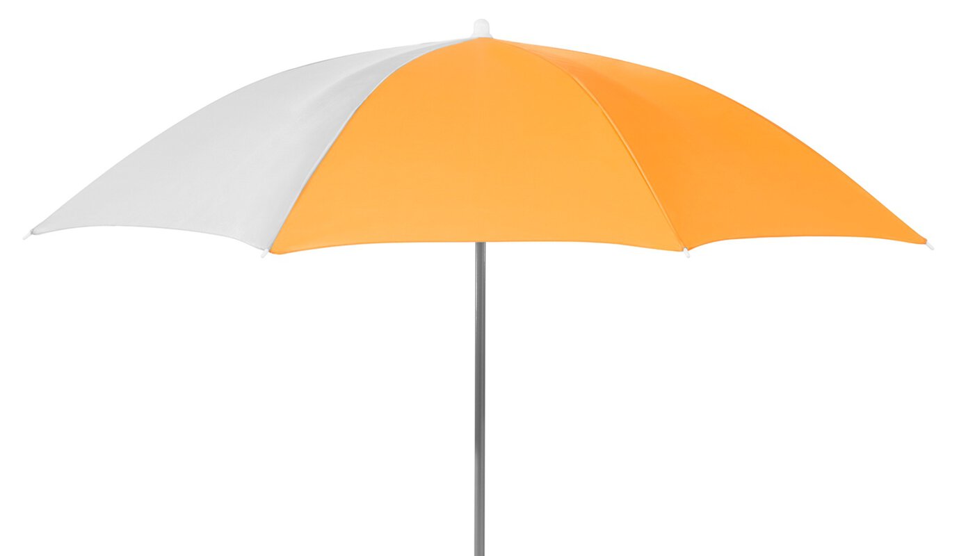 Schneider Sonnenschirm Easy in Mandarine, 180 cm Durchmesser, vor weißem Hintergrund.