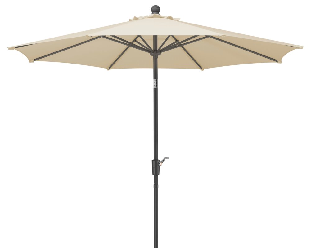 Schneider parasol Harlem in ecru, 270 cm diameter, on a white background.