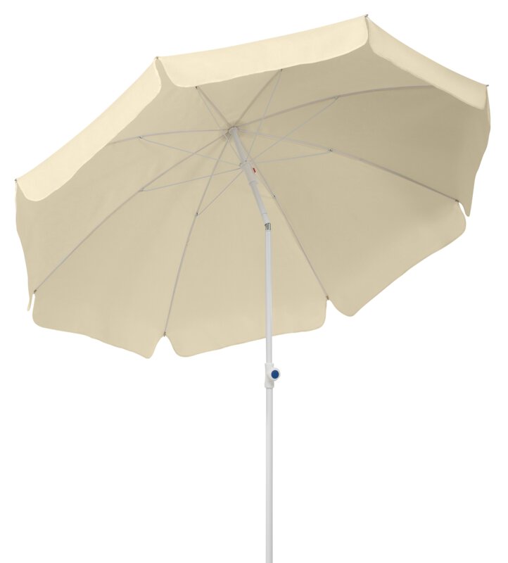 Schneider parasol Ibiza in ecru, 200 cm diameter, on a white background.