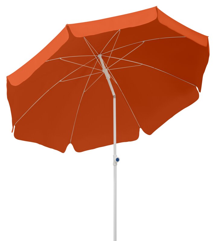 Schneider parasol Ibiza in terracotta, 200 cm diameter, on a white background.