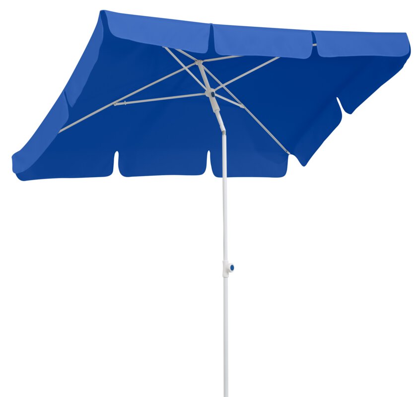 Schneider parasol Ibiza in blue, 180x120 cm, on a white background.