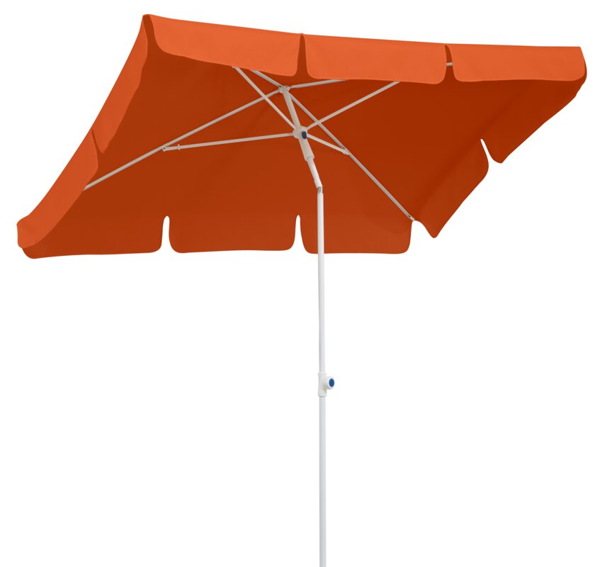Schneider parasol Ibiza in terracotta, 180x120 cm, on a white background.