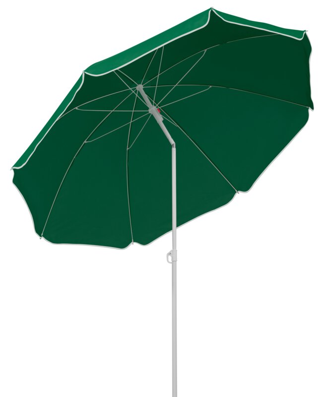 Schneider Sonnenschirm Isar in Grün, 180 cm Durchmesser, vor weißem Hintergrund.