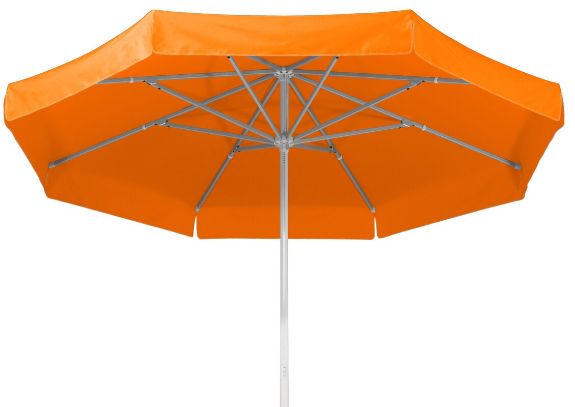 Schneider Sonnenschirm Jumbo in Orange, 300 cm Durchmesser, auf weißem Hintergrund.