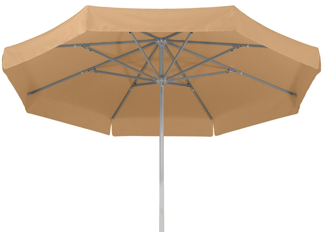 Schneider Sonnenschirm Jumbo in Sand, 300 cm Durchmesser, auf weißem Hintergrund.