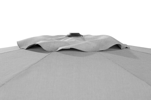 Schneider parasol Korsika in silver grey, 320 cm diameter - close-up top.