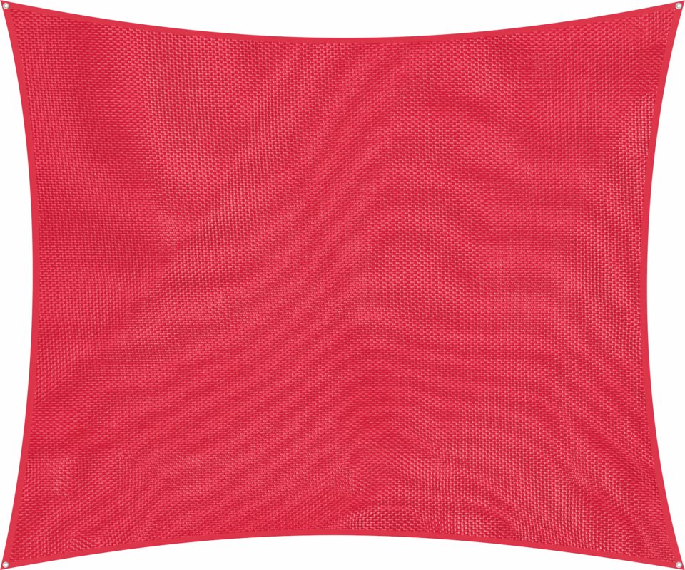 Schneider sun sail Lanzarote in red, 300x250 cm, on a white background.