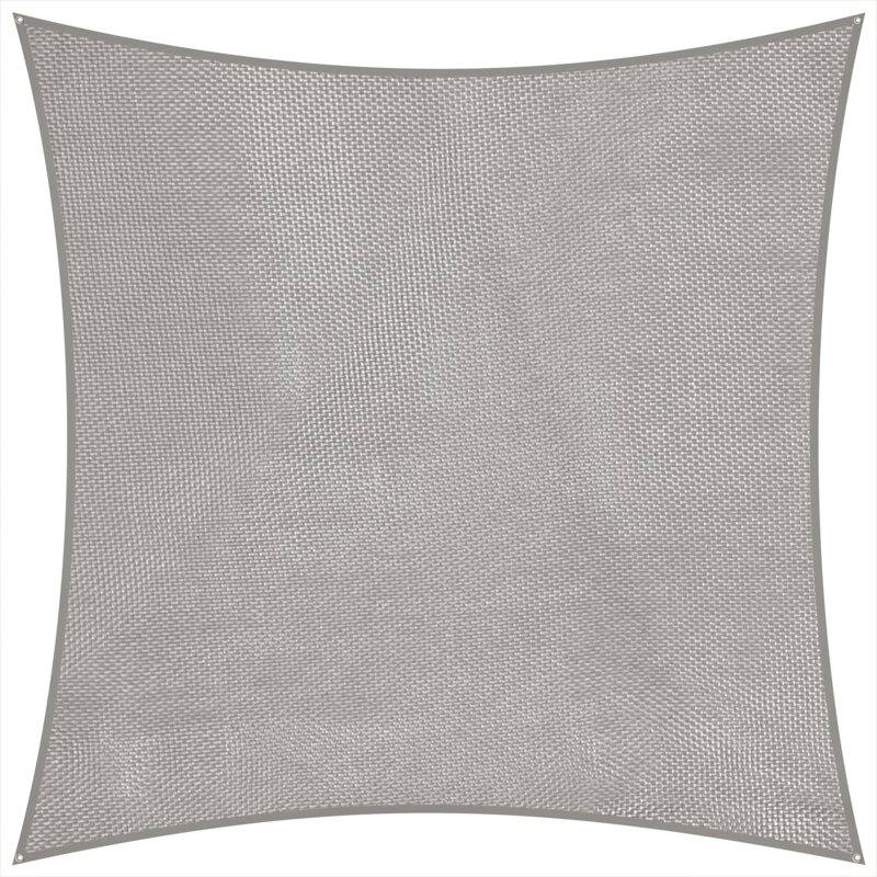 Schneider sun sail Lanzarote in silver grey, 360x360 cm, on a white background.