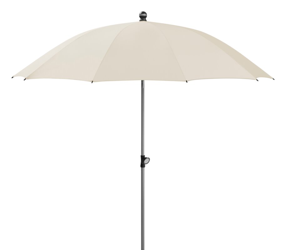 Schneider parasol Locarno in ecru, 220 cm diameter, on a white background.