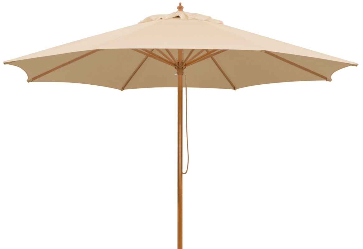 Schneider parasol Malaga in ecru, 300 cm diameter, on a white background.