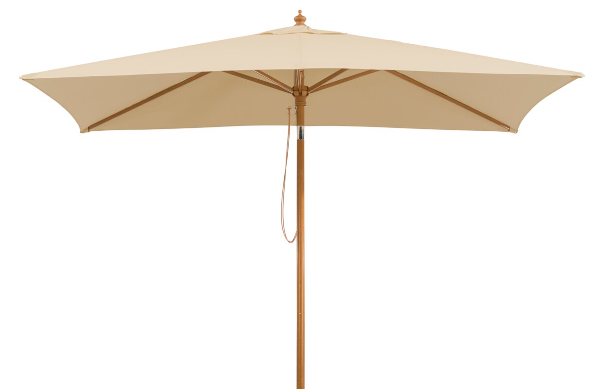Schneider parasol Malaga in ecru, 300x200 cm, on a white background.