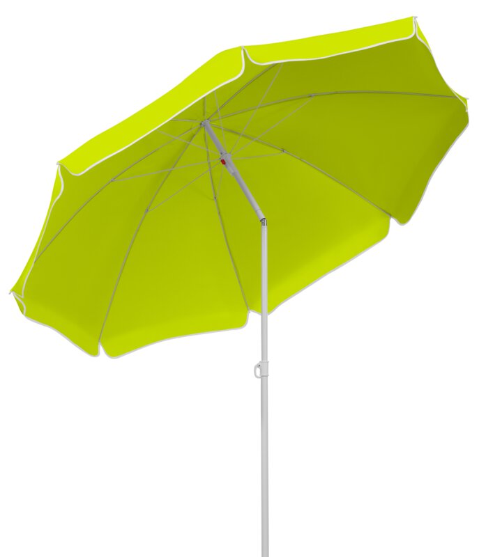 Schneider parasol Merkur in apple green, 200 cm diameter, on a white background.