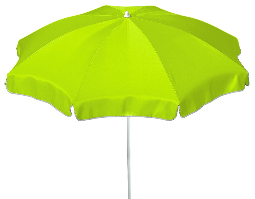 Schneider parasol Merkur in apple green, 200 cm diameter, on a white background.