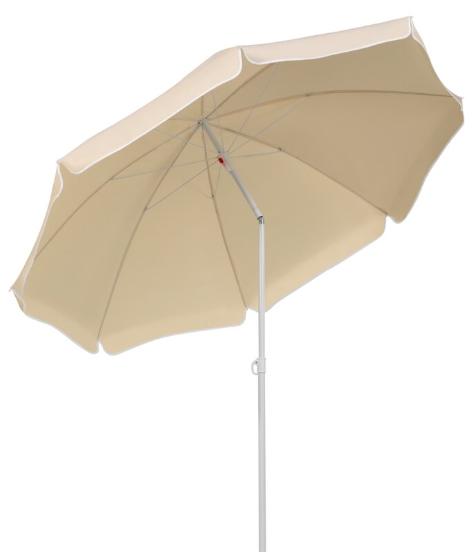 Schneider parasol Merkur in ecru, 200 cm diameter, on a white background.