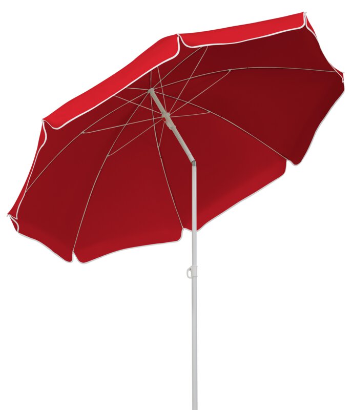Schneider parasol Merkur in red, 200 cm diameter, on a white background.
