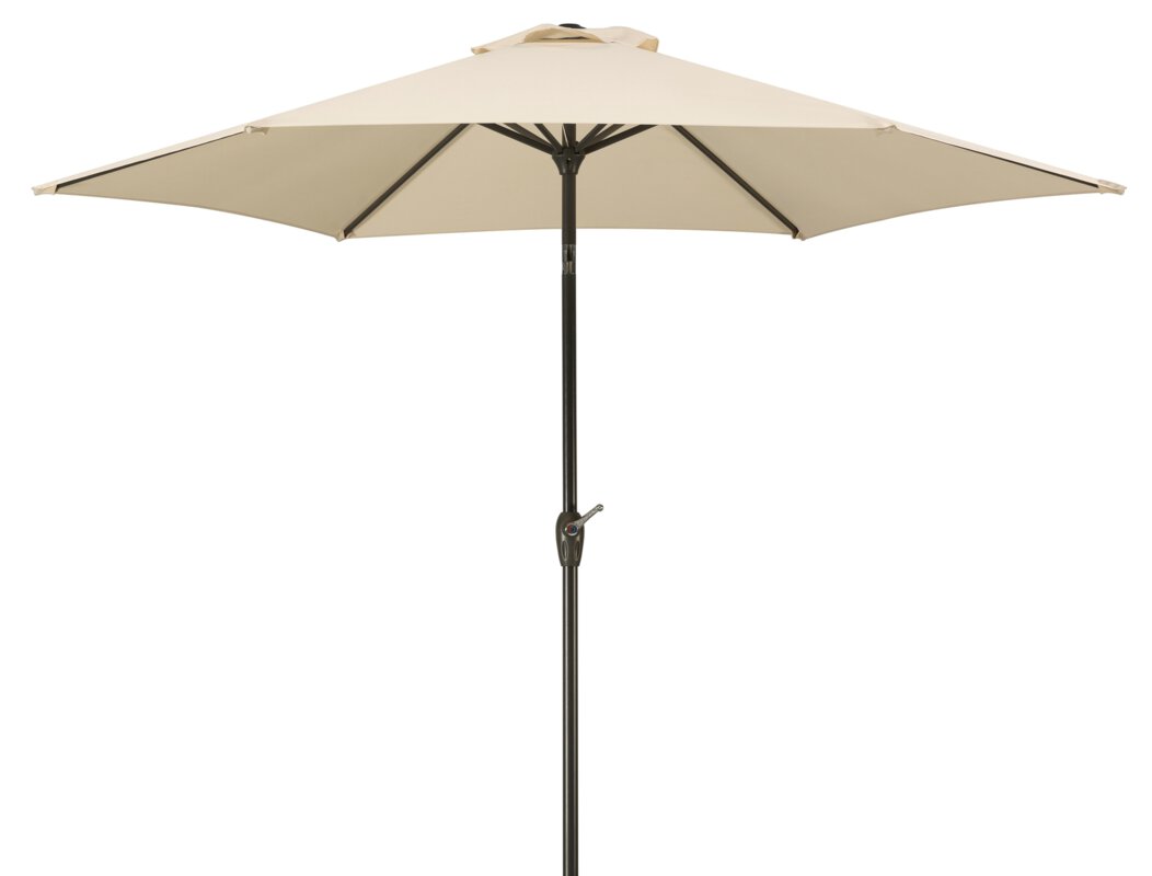 Schneider parasol Napoli in ecru, 270 cm diameter, on a white background.