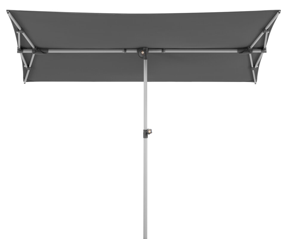 Schneider parasol Novara in anthracite, 190x140 cm, on a white background.
