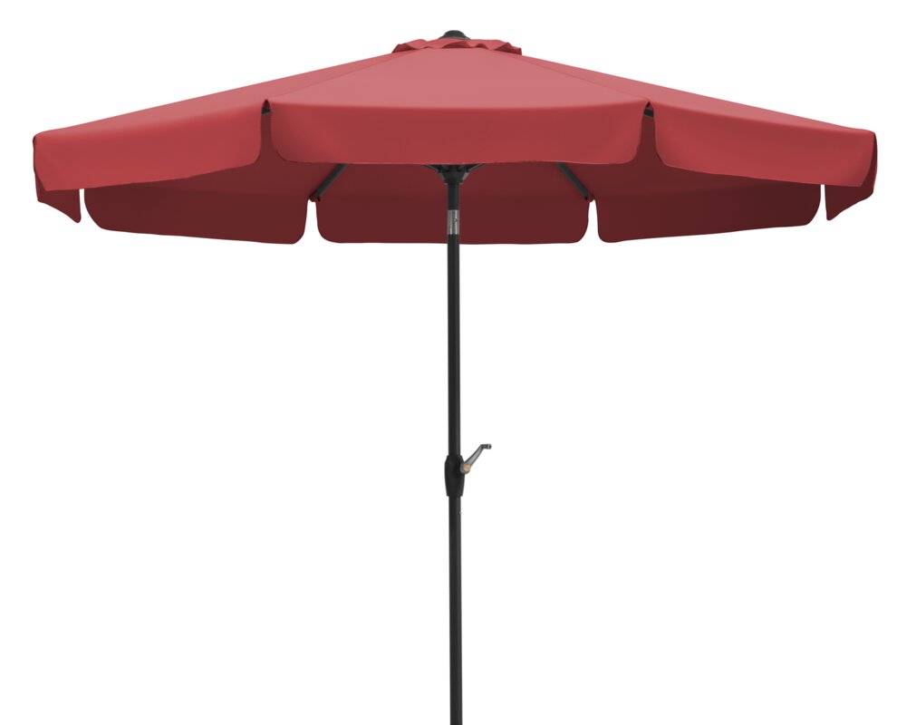 Schneider parasol Orlando in red, 270 cm diameter, on a white background.