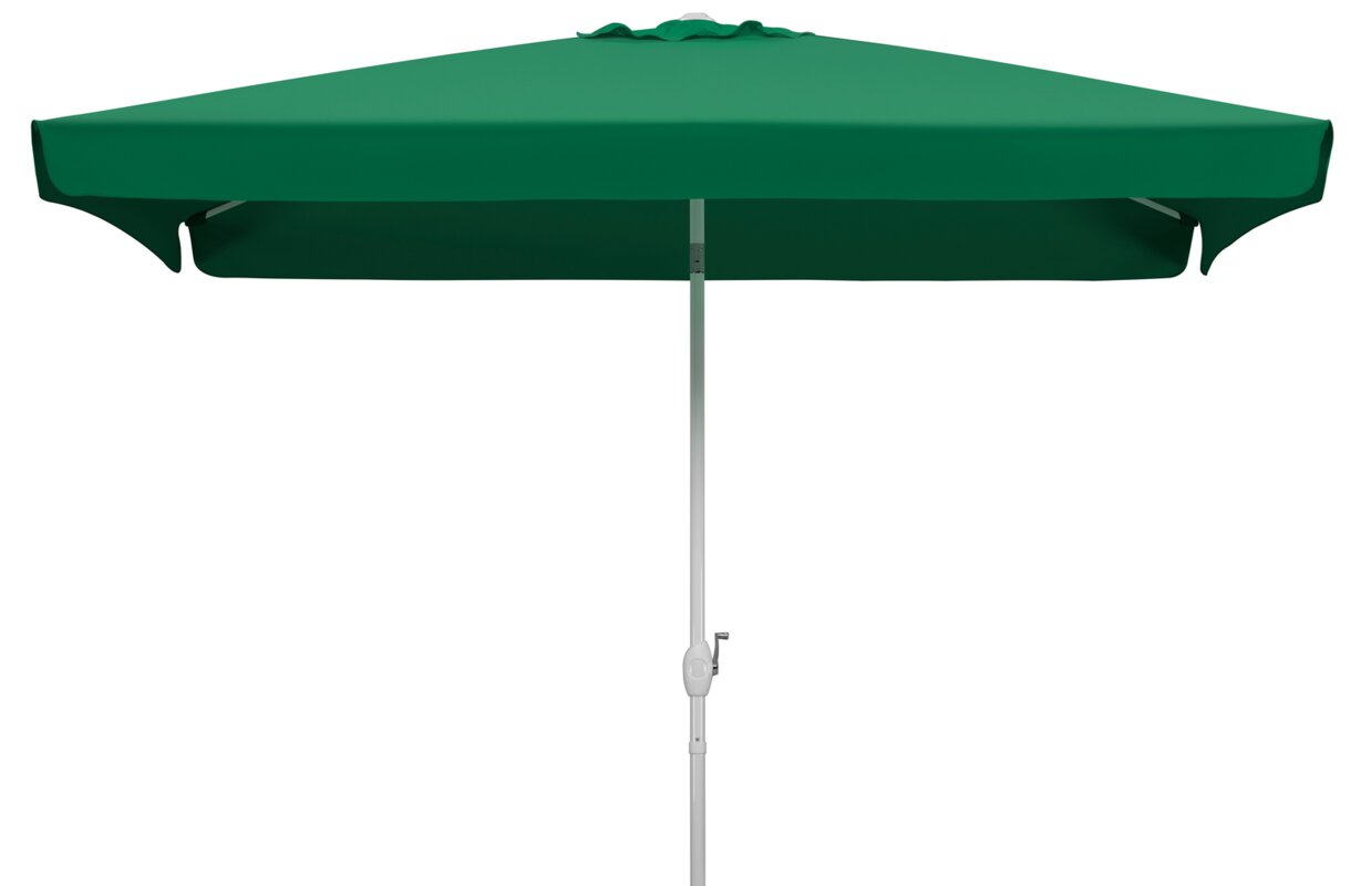 Schneider parasol Oslo in green, 200x300 cm, on a white background.