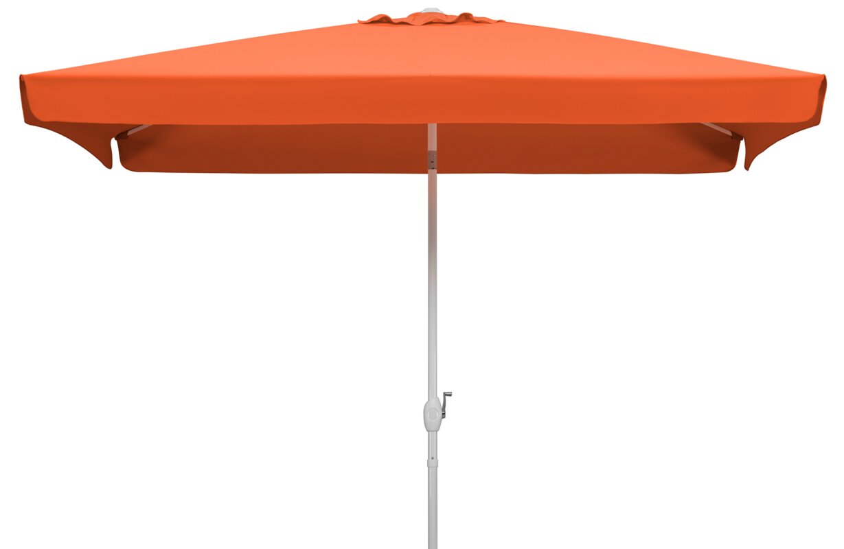 Schneider parasol Oslo in terracotta, 200x300 cm, on a white background.