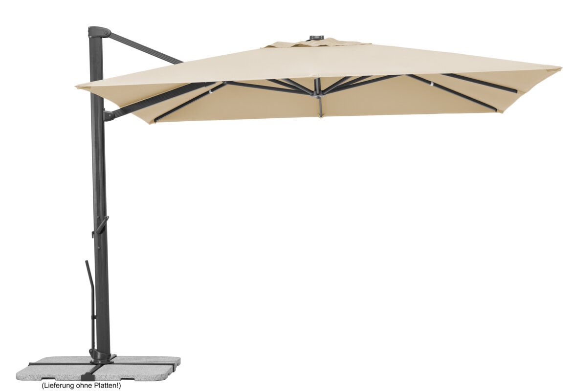 Schneider parasol Rhodos Smart in ecru, 300x300 cm, on a white background.