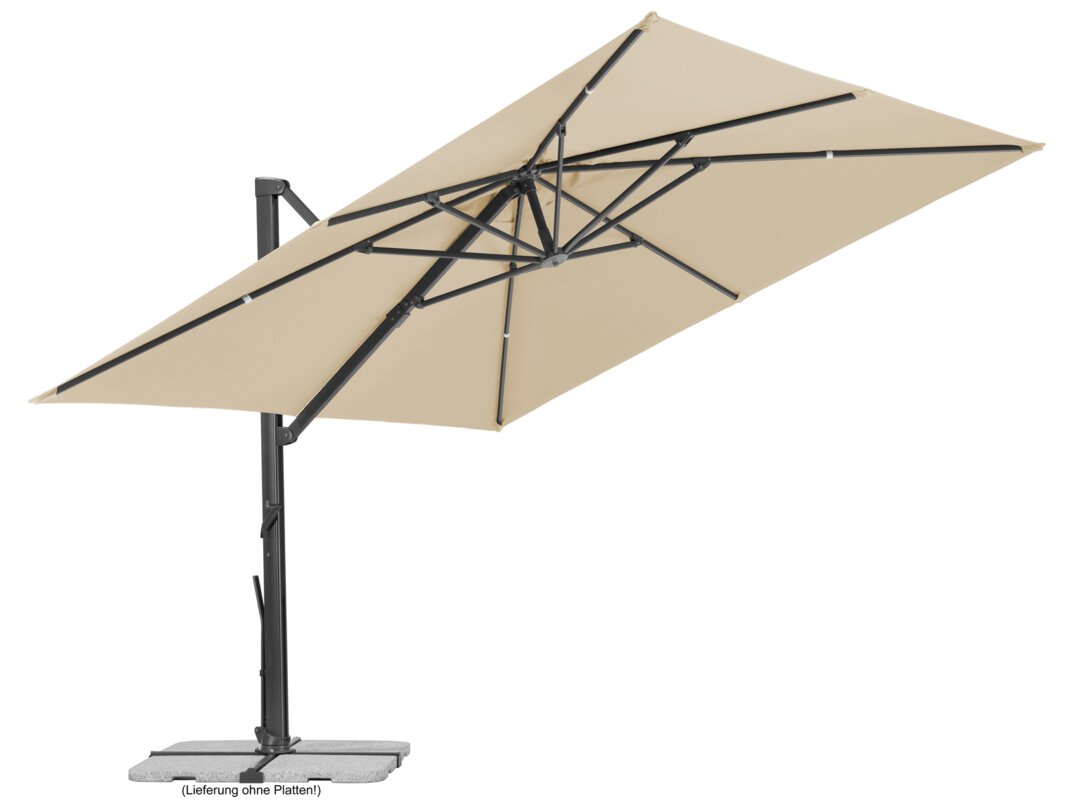 Schneider parasol Rhodos Smart in ecru, 300x300 cm, on a white background.