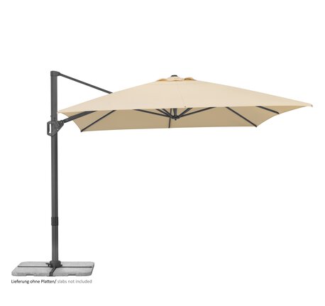 Schneider Sonnenschirm Tavo in Natur, 400x300 cm, auf weißem Hintergrund.