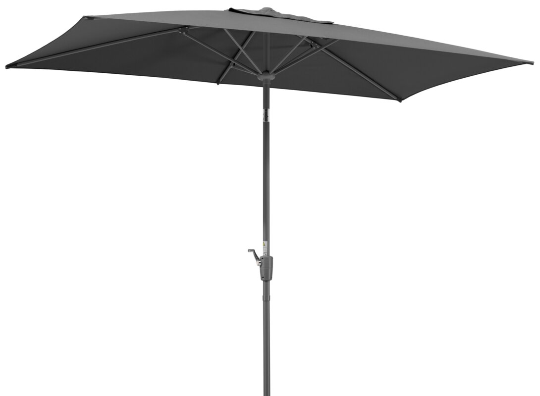 Schneider parasol Tunis in anthracite, 270x150 cm, on a white background.
