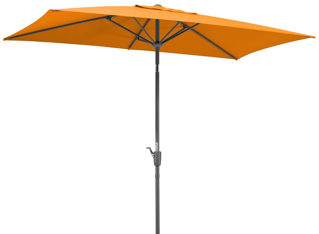 Schneider parasol Tunis in mandarin, on a white background.